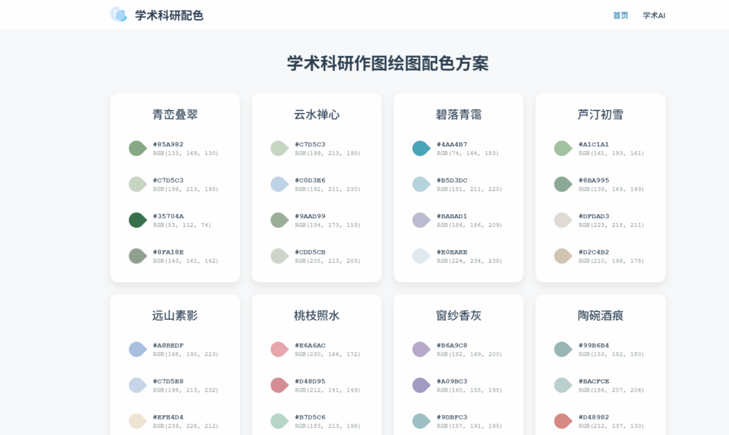 用AI写了一个科研配色网页-友沃可